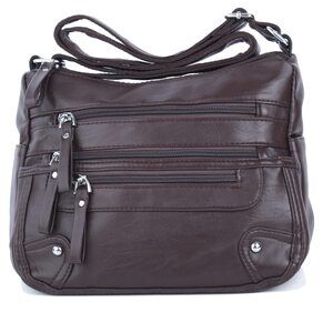9765 10 Pockets Crossbody Purses Medium Pocketbooks Lightweight Satchel Bag